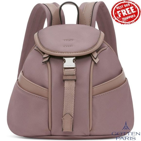 Shay Nylon Front Buckle Zip Around Mini Backpack Cocoa Women\'s Bag CALVIN KLEIN Shay Nylon Front Buckle Zip Around Mini  main image 3